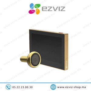 Sonnette connectée EZVIZ à judas sans fil 2MP Gold HP2-R100GD Casablanca Maroc
